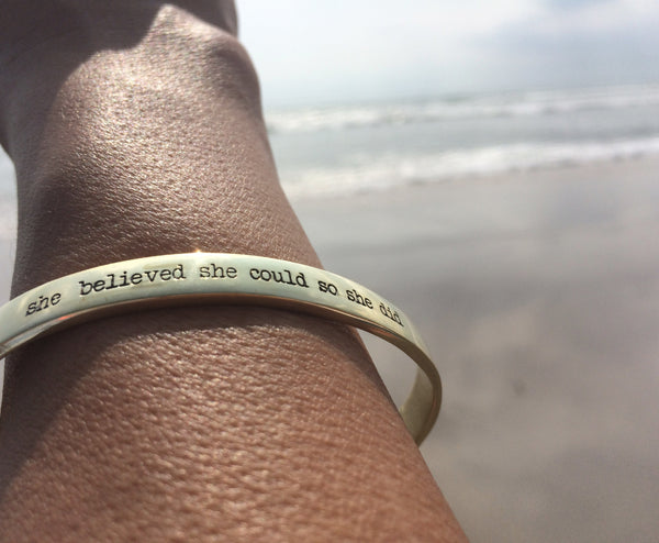 She Believed She Could So She Did Bracelet