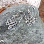 Sterling Silver Tibetan Knot Earrings