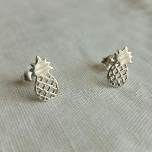 Sterling Silver Dainty Pineapple Studs