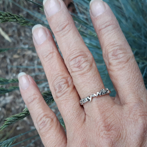 Sterling Silver Stay Wild Ring