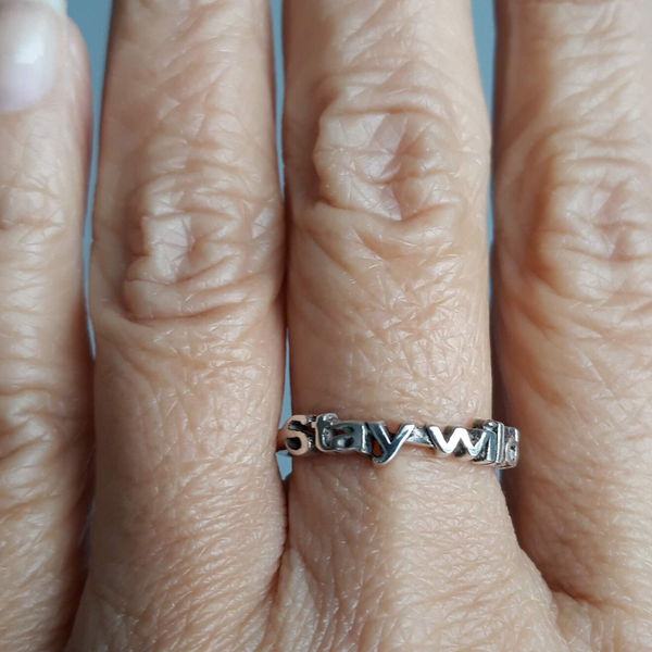 Sterling Silver Stay Wild Ring