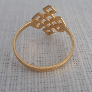 Gold plated Tibetan Knot Ring