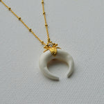 Horn Crescent Moon Necklace