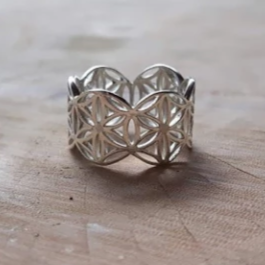 Flower of Life Band Ring
