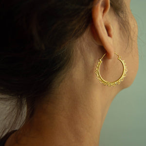 Chunky Gold Gypsy Hoop Earrings