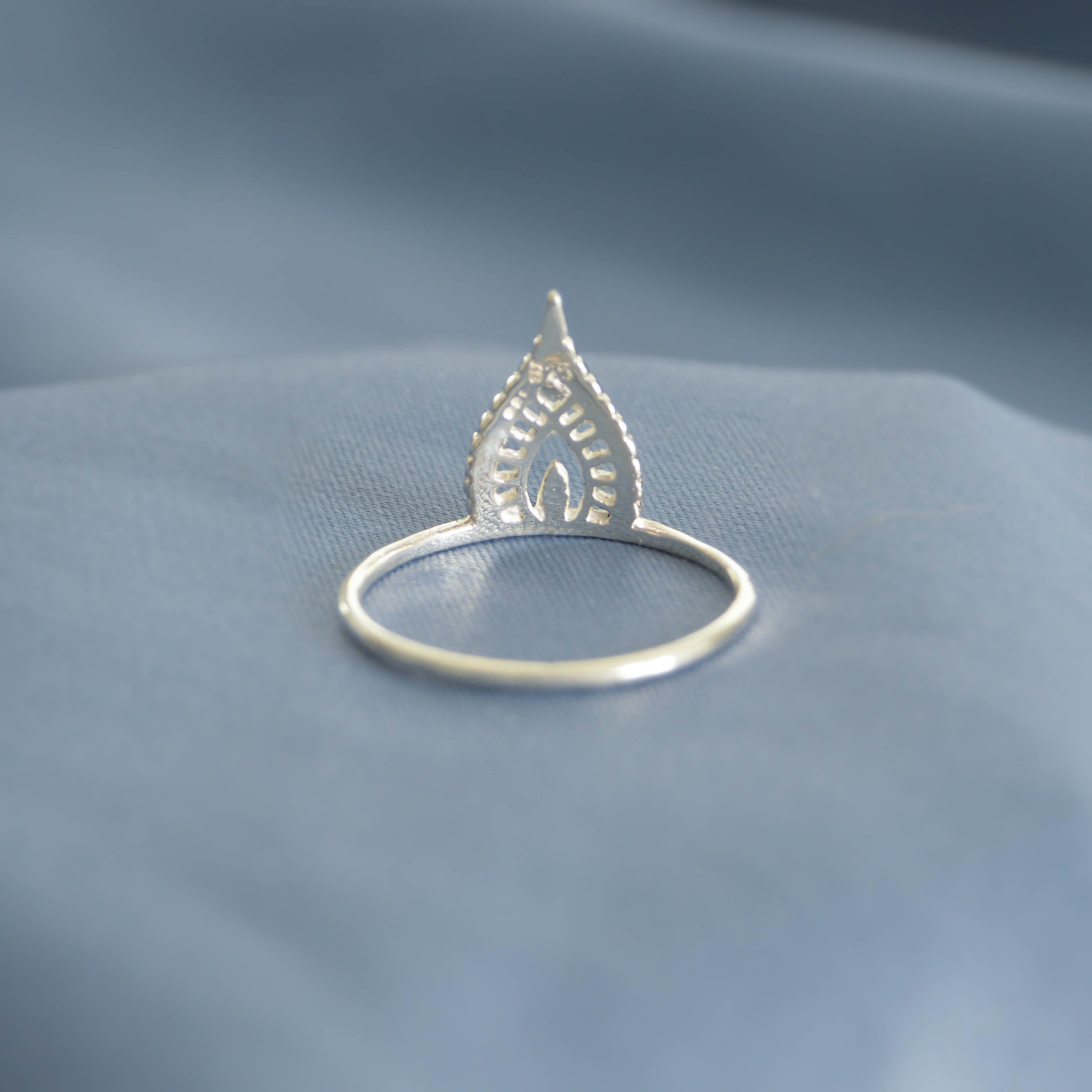 Sterling Silver Eta Ring -  India Collection