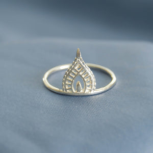 Sterling Silver Eta Ring -  India Collection