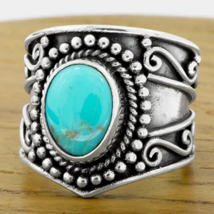 Sterling Silver Turquoise Kirana Ring