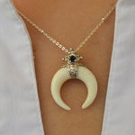Crescent Moon Horn Necklace