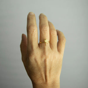 Palm Tree Ring Gold plated