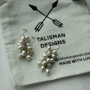 Pearl Grape Earrings