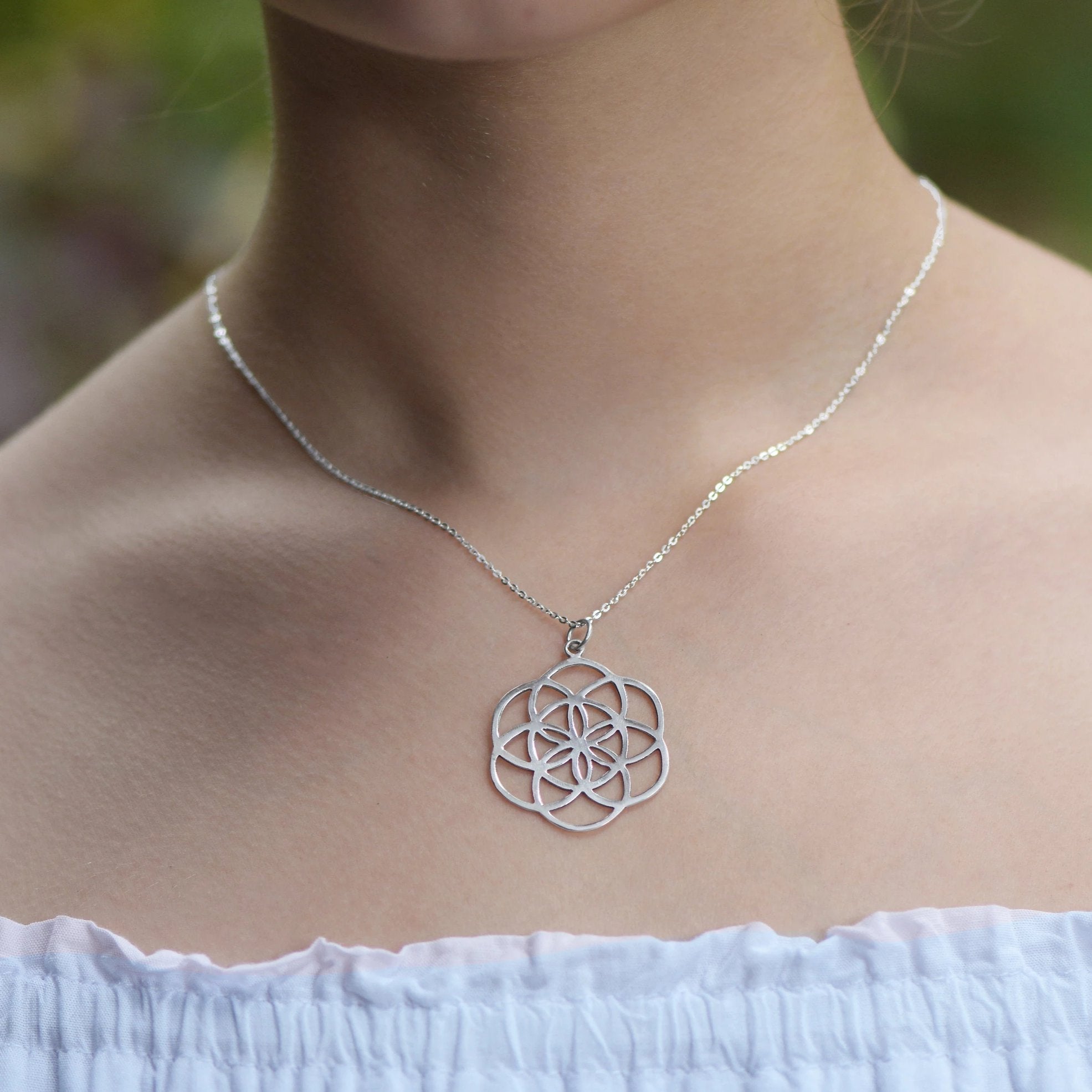 Sterling Silver Seed of Life Necklace
