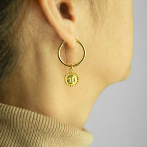 Sun Hoops Gold plated