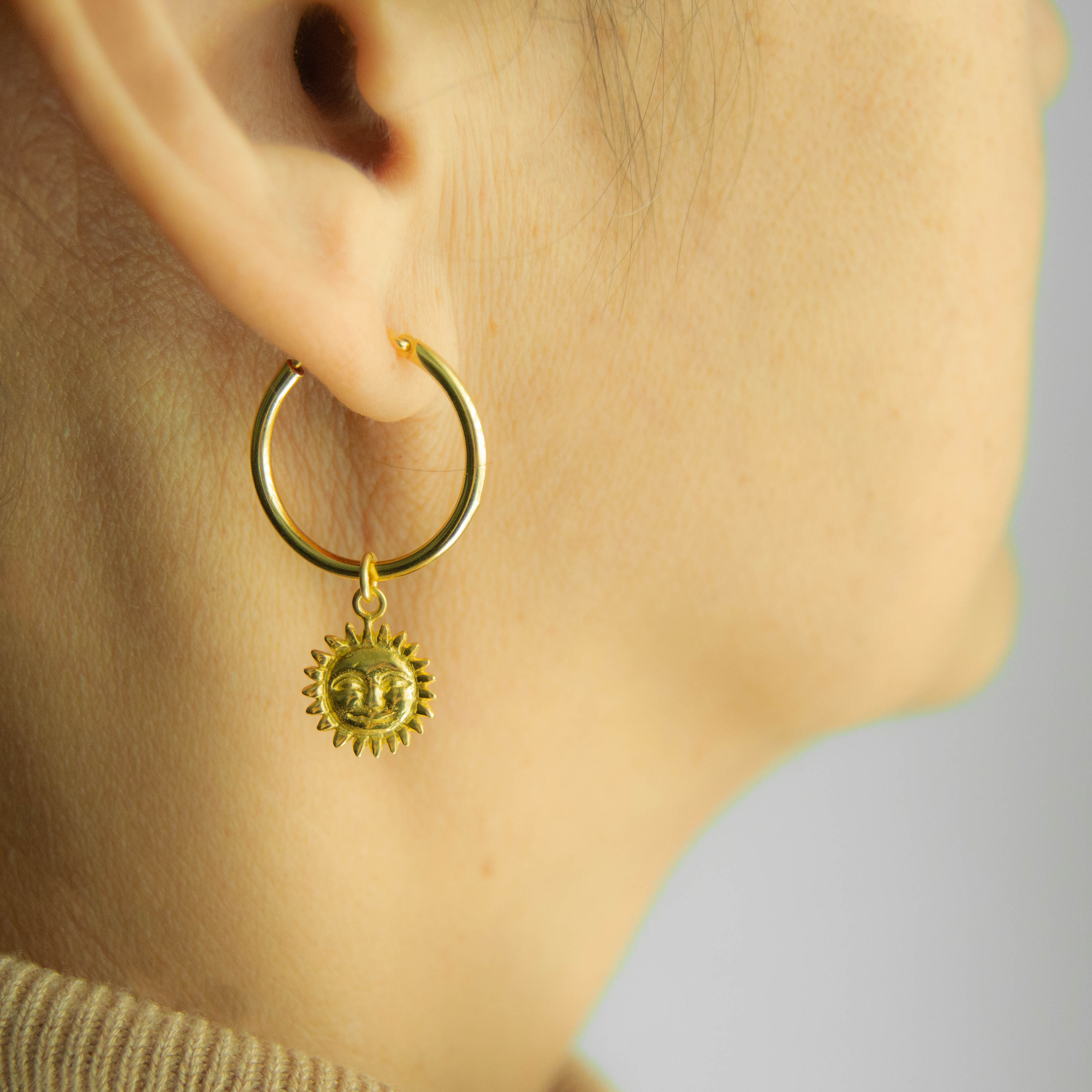 Sun Hoops Gold plated